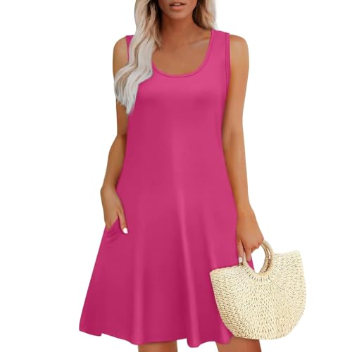 Robe d'été sans manches fluide et légère avec poches intégrées