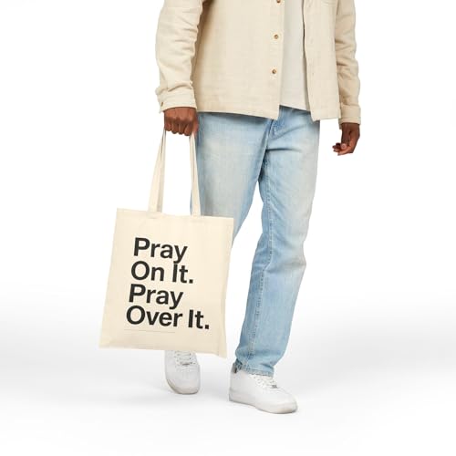 Christian Tote Bag – Pray On It. Pray Over It. – Inspirational Faith Bag for Women, Bible Study, Gifts & Church3