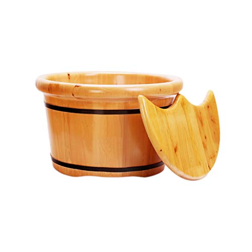 Bañera de madera para pies con tapa y aislamiento térmico