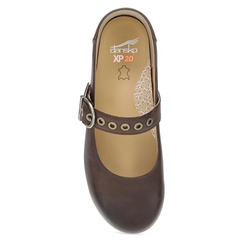 Image of Dansko XP 2.0 Mary Jane Clogs for Women - Slip-Resistant Leather Shoes with Arch Support, Removable Footbed, and Adjustable Strap - Ideal for Teachers & Service Professionals