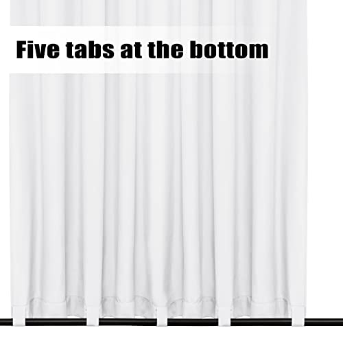 Image of Easy-Going Outdoor Curtains for Patio 1 Panel, 110x96 inch, White | Waterproof, Windproof, Weatherproof Privacy Outdoor Curtains for Cabanas Porches and Pergolas, Grommet Top and Tab Bottom