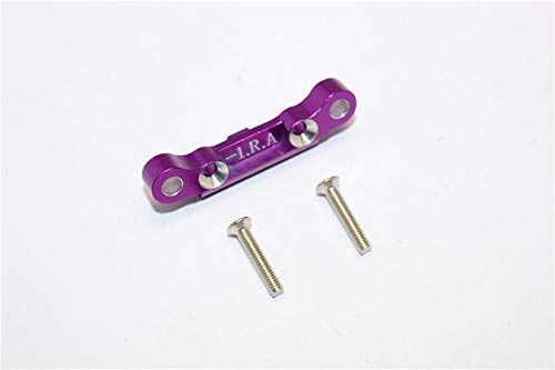 Kyosho Mini Inferno Tuning Teile Aluminium Rear Arm Bulk (1 Deg) for Rear Gear Box with Screws - 1Pc Set Purple