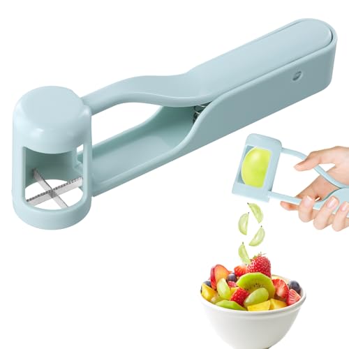 Ziyonix Coupe Raisins pour Tout Petits Coupe Tomates Cerises Fraises Trancheuse à Fruits en Acier Inoxydable Coupe Fruits et Légumes en Lamelle pour Raisins, Tomates, Cerises Autres Petits Fruits