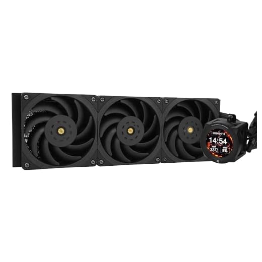 Thermalright CORE Vision 360 Black CPU AIO Cooler,IPS LCD Screen with 480 * 480 Resolution,for AM5&Intel 1700/1851,High-Performance 360 Specs Water-Cooled Radiator with 2.1in Removable Display