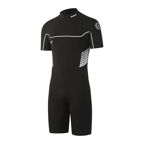 ZCCO Combinaison courte pour homme, 3/2 mm pour eau froide, combinaison de plongée en néoprène CR pour la plongée, le surf et les sports nautiques