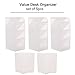 Ctcwsh YAOYUE Large Size Durable Strong Set of 5Pcs Desk Pen Organizer - Pen Holder Cup Makeup Marker Pencil Storage for Office School Home Supplies Teacher Translucent White Color