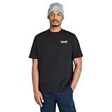 Timberland Men's Rugged Active Gear Back Graphic T-Shirt, Black/Dark Wheat, XL
