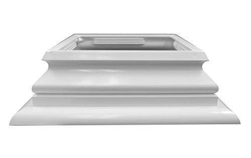 Weatherables | Awpt-Skirt2Pc-5 | Two-Piece Vinyl Federation Post Skirt |5 Inch X 5 Inch | White | Railing #TOP2