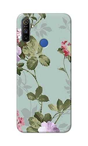 Image of Printed Hard Back Cover Case for Realme Narzo 10A | Realme Narzo 20A Back Cover (Floral Painting) -1302