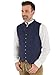 Produktbild Hammerschmid Trachtenweste Max blau ohne Ärmel, klassische Lodenweste für Herren, elegantes Gilet für Männer 58