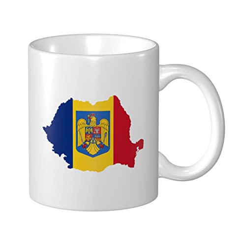 934 Tasses Expresso 330Ml Carte du Drapeau De La Roumanie Tasse À Thé Café Individualité Mug Original À Café en Céramique pour Meilleure Amie, Femme, Collègue