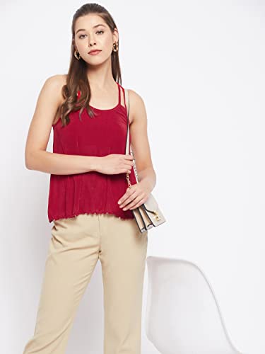 Image of LE BOURGEOIS Women Solid Relaxed Fit Cami Top