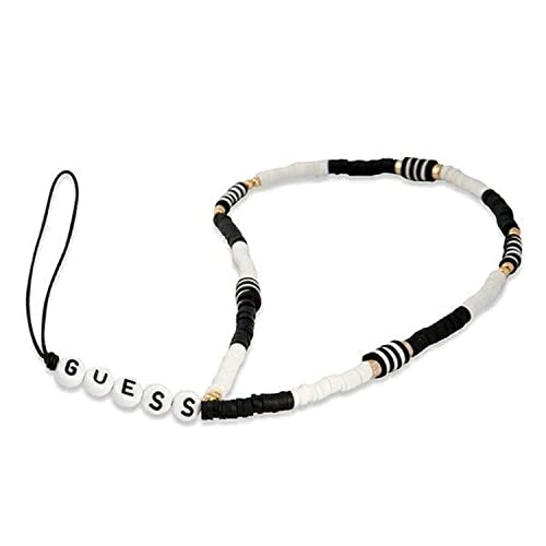 Guess GUSTBCKH Heishi Sangle de téléphone Noir et Blanc
