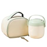 Lonchera térmica de acero inoxidable 304 con compartimentos separados, recipiente hermético para alimentos, adecuado para el trabajo y la escuela.(Green)