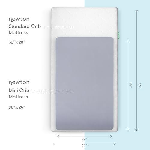 Image of Newton Baby Fitted Mini Crib Sheets (2-Pack) | Organic Muslin Cotton, Breathable & Soft Baby Sheets, Washable Baby Mattress Sheets, Fits Mini Crib Mattresses 24 inch x 38 inch, Twilight Grey