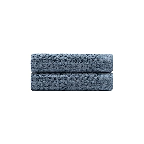 ONSEN Supima Waffle Hand Towel 2 Pack - Luxury Cotton Towels - Quick Dry, Soft, Absorbent,...