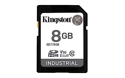 Tarjetas De Memoria, Personal Computer Kingston Tarjeta SD Industrial, Capacidad: 8GB, Clase 10, UHS-I, U3, V30, A1, Lectura: 100MB/s y Escritura: 80MB/s, Temperatura: de -40° a 85 °C, Numero de...