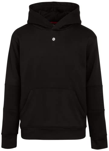 Rbx Boys' Jogger Set - 3 Piece Short Sleeve T-Shirt, Fleece Sweatshirt, And Sweatpants, Size 12, Black/Quilt Red #TOP5