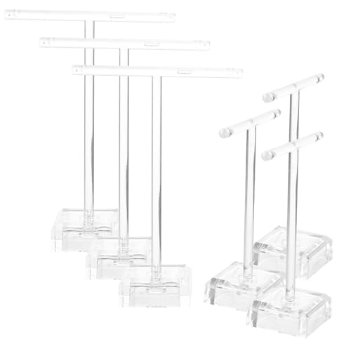 JOINPAYA Espositore per Orecchini Pendenti in Acrilico Trasparente, Organizer Compatto da banco, Set da 3 Paia per Esposizione e salvaspazio su scrivania o cassetto