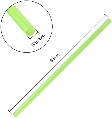 Webake 100% Compostable Jumbo Straws, 9 Inch Long Drinking Straw Eco Friendly Plant-based PLA, Plastic Alternative Straws for Drinks Smoothie Shake Slushie, Pack of 100 Individually Wrapped