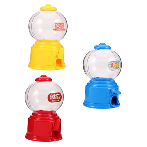 TOPBATHY 3piezas Mini Máquina De Dulces De Dispensador De Escritorio Lindo y Divertido Caja De Plástico Para Golosinas Para Fiesta De Cumpleaños y Encimera