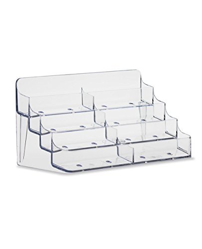 Image of SOURCE ONE 8 Pocket Desktop Clear Acrylic Business Card Holder