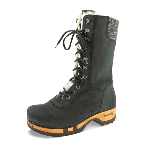 Botte mi-mollet de qualité Woody Femme Rosanna noire pointure 37