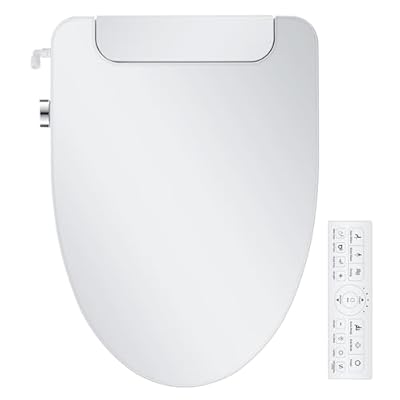 IYTATA Electric Bidet Toilet Seat, Warm Water with Air Dryer, Heated Seat and Slow Close Lid, Front and Rear Wash, LED Nightlight, Wireless Remote, Elongated, White, 101