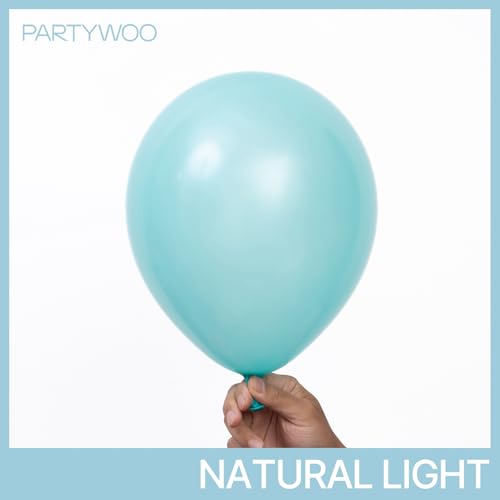 Image of PartyWoo Pearl Teal Balloons 50pcs Pearl Aqua Blue Turquoise Dark Teal