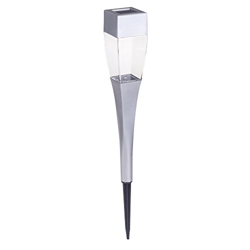 Solar Powered Lights (Set Of 24)- Led Outdoor Stake Spotlight Fixture For Gardens, Pathways, And Patios By Pure Garden-Silver #TOP13
