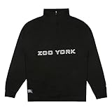 what is zoo york brand  Zoo York Herren Bank Outline Zipped Crew Pullover, Black, Small
