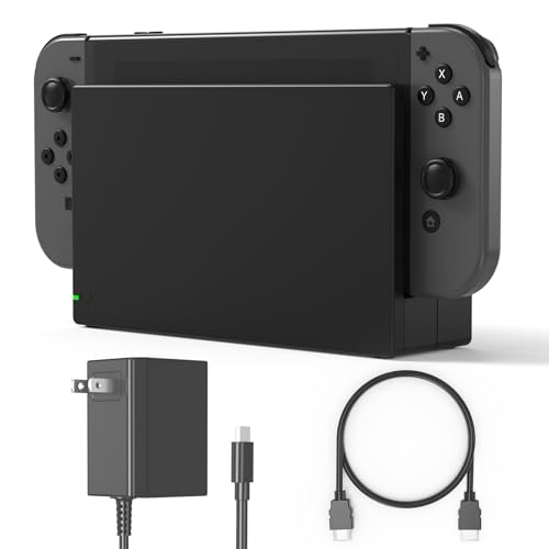 TV Dock Station for Switch/Switch OLED Replacement 3-in-1 – Includes Original IC Module, AC...