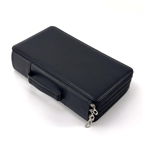 Image of YOUNGCOL Colored Pencil Case Color Pencil Organizer Storage Large Capacity Pencil Case (Black, 300 Capacity)