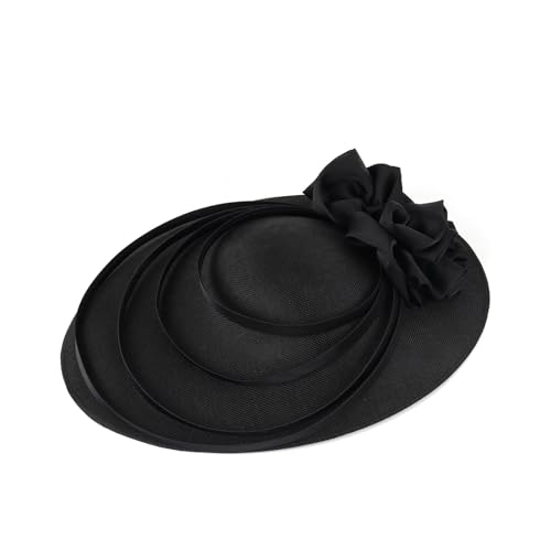 Chapeau fascinateur marié et cocktail grand format avec serre-tête fleurs pour cérémonie