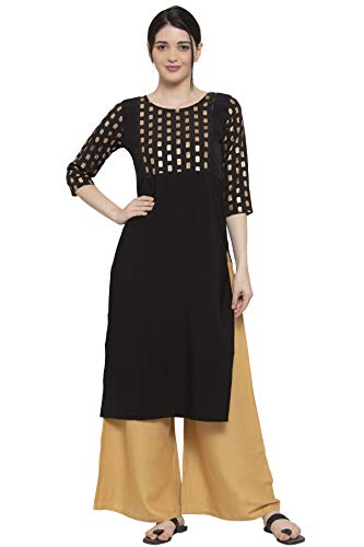 Image of ALC Creation Women's Crepe Printed Straight Kurti