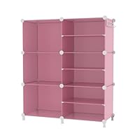 AWTATOS Closet Organizer 6 Cube Storage Shelves Portable Closet Clothes Organizers and Storage Stackable Cubby Shelving for Closet Bedroom Living Room Pink