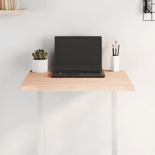Plateau de table chêne massif 60x40 planche remplacement bureau bois - 3