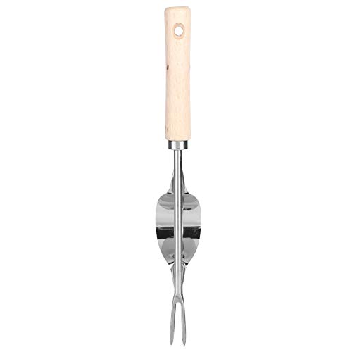 Baxnore Tragbares Edelstahl -Unkraut -Werkzeug Ergonomischer Holzgriff Garten Unkrautentferner Entfernen von Werkzeug...