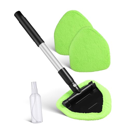 PENIKOKO Nettoyage Et Essuyage De Pare-Brise De Voiture Kit De Nettoyage pour Vitres Intérieures Et Extérieures Outil De Lavage avec Brosse Et Chiffon