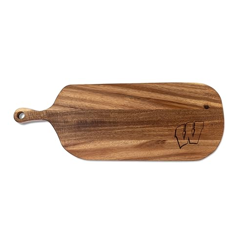 The Memory Company Officially Licensed NCAA - University of Wisconsin Acacia Paddle Serving Board