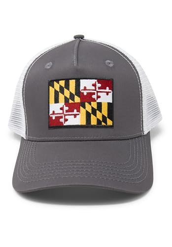Image of International Tie State Hat for Men and Women, Adjustable Snapback Trucker Baseball Cap with Embroidered Patch