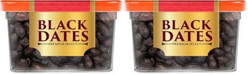 Image of Manna Black Dates 400g - Khajoor Khajur Natural. Rich In Iron, Fibre & Vitamins. Premium Imported, Fresh (Pack of 2)