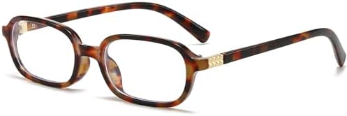 Breaksun Retro Rectangle Glasses for Women Men Small Square Blue Light Blocking Glasses Vintage Eyeglasses