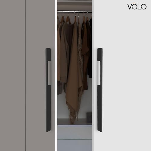 Image of VOLO Wardrobe Cabinet Handle - Multi-Use Pull Handle for Wardrobe, Drawer, Sliding Closet, and Door in Kitchen, Office, and Bedroom Pack of 1 (Black, 900MM (36 Inch))