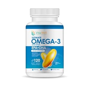 Vitawell Ultimate Omega-3 Lemon Soft gels, 120 Soft Gels, EPA+DHA, Highly Intensity Omega 3 Clinically Shown to Support…