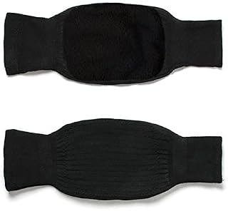 Warm Knee Pads 2pcs Cashmere Knee Pads Winter Warm Men And Women Double Thick Wool Protection Knee Plus Velvet Wind And Cold Protective Gear Knee Pads (Size : Black hair black)