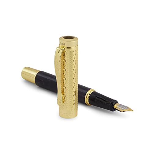 Image of HAYMAN 24 CT Gold Plated Fountain Pen With Box (P-60)