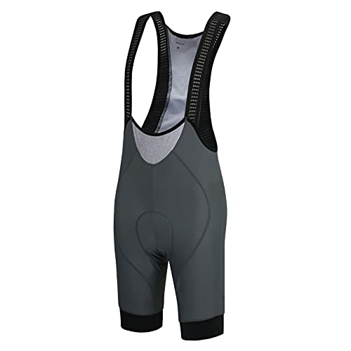 Pantalones Cortos de Ciclismo para Hombre con Tirantes Pro Team Line - Pantalones Cortos - Bib - Pantalones de Ciclismo - Pantalones de Ciclismo Talla XL - Gris Cover