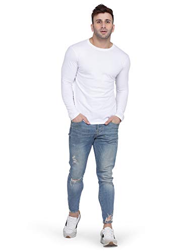 Image of Self Design Men Full Sleeve Round Neck Multicolor T-Shirt (Pack of 2)