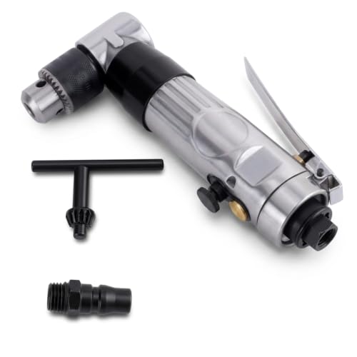 90-Degree-Air-Angle-Reversible-Drill-Pneumatic-Drilling-Super-Power-Tool-with-Wrench-38inch-Chuck 90 Degree Air Angle Reversible Drill Pneumatic Drilling Super Power Tool with Wrench 3/8inch Chuck - Image 1
